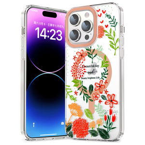 Độc Đáo Sang Trọng Mờ Hoa PC Silicone Matte Trường Hợp Điện Thoại Cho Iphone 16 15 14 13 12 11 Từ Funda Cover Quay Lại Vỏ - Product Image 3