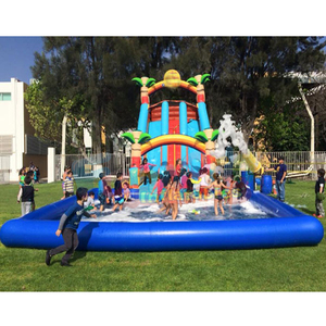 Tobogán Acuático Inflable <span class=keywords><strong>Grande</strong></span> con Piscina Combinada, Cachino, Juego de Agua para Niños - Product Image 5