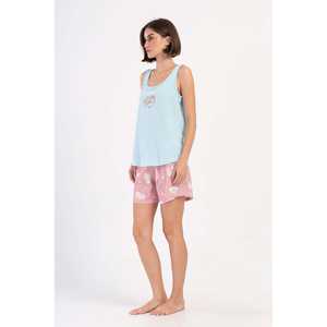 Pyjama confortable pour femme avec jupe large et haut de costume ovale - Product Image 3