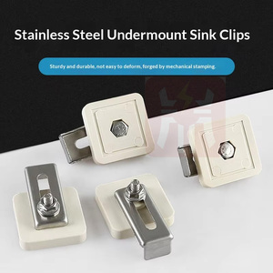 Supporti Antiscivolo SPEEDONE in Acciaio Inox per Lavelli Sottopiano, Accessori di Fissaggio per Lavello da Cucina, Modello Fujian - Product Image 2