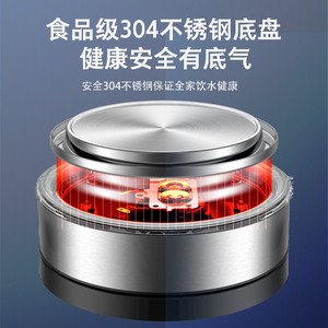 Bouilloire électrique Midea 1,7 L en verre, arrêt automatique, protection contre l'ébullition à sec, chauffe-eau sans fil - Product Image 4