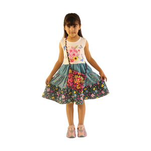Yiwu Yiyuan Garment Girl Baby Encanto Clothes Set 3 Pcs Romper Skirt Purse Outfits Wholesale <b>Toddler</b> Kid Clothes Outfit Romper - Product Image 4
