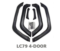 Guardabarros de recogida personalizados para coche, guardabarros de cejas para rueda de arco Abs, guardabarros de moldeo por inyección negro Universal para Toyota LC79