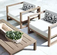 Fauteuil pivotant d'extérieur moderne en teck AEGEAN - Meubles de jardin écologiques résistants aux UV