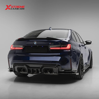 Diffuseur arrière sous le pare-chocs style AD en fibre de carbone sèche XTREME, lèvre inférieure de pare-chocs arrière, kit carrosserie pour BMW G80 G81 M3 G82 G83 M4