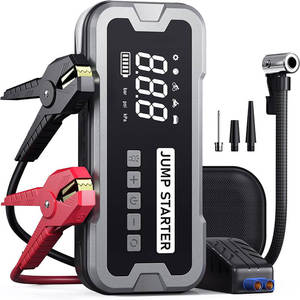 Kit de démarrage de voiture 4 en 1, <span class=keywords><strong>booster</strong></span> de batterie, batterie externe avec gonfleur de pneus, batterie au lithium, secours d'urgence - Product Image 1