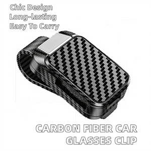 Clip para Gafas de Sol de Fibra de Carbono para Coche, Soporte para Gafas con Hebilla, Accesorios Interiores - Product Image 4