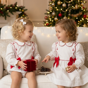 Vestiti per Bambine, Tutina con Bordo Smerlato per Bimbe, Abito Principessa alla Moda per Bambine, <span class=keywords><strong>Vestito</strong></span> <span class=keywords><strong>Natalizio</strong></span> per Bambine - Product Image 4