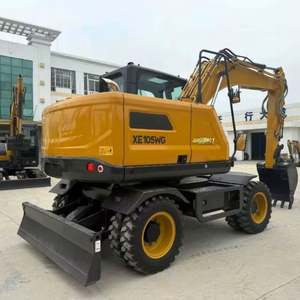 Excavatrice sur roues XE105WG 10 tonnes, pelle hydraulique mobile, vitesse élevée 30 km/h, moteur Yuchai fiable, machine de construction prête à l'emploi - Product Image 2