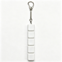 New Sublimation Blanks Keyboard Fidget Keychain DIY Keycap Stress Relief Decompression Button Finger Clicker for Office Gift
