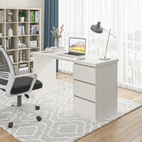 Bureau d'ordinateur en bois d'ingénierie, style nordique moderne et minimaliste, personnalisé en usine, avec tiroirs et plateau spacieux pour le bureau à domicile