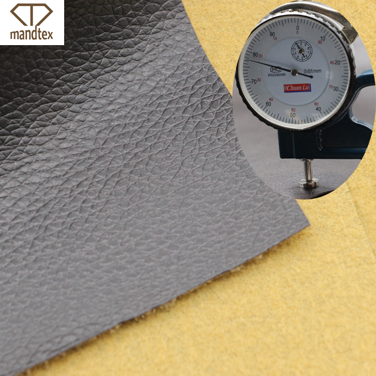 Новый стиль, текстура личи, подложка из ПВХ кожи и ткани для обивки дивана, кожаные изделия, материал толщиной 0,8 мм