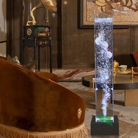 Décoration de fête de mariage à domicile, éclairage LED changeant de couleur, colonne de fontaine à bulles d'eau, lampe de décoration intérieure