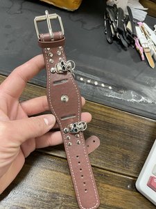 Punk <b>skull</b> leather strap quartz <b>watch</b> retro hip hop metal style fashionable and unique men's wristwatch - Product Image 6