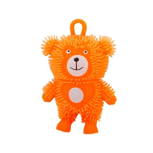 Flashy and shiny cartoon ball venting children's squeezing squeeze funny bear decompression venting toys