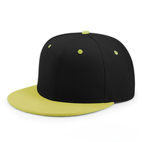 Casquette Snapback Hip-Hop Streetwear OEM ODM à Six Panneaux, Rigide, à Bord Plat, Bicolore, Multicolore, Vierge, Personnalisable avec Broderie ou Impression de Logo