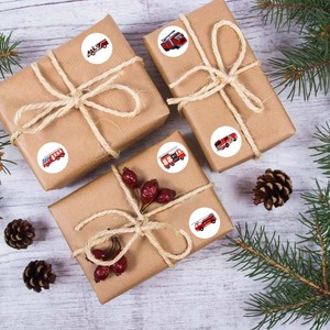 สติกเกอร์รถดับเพลิง8รูปแบบ1นิ้ว500ชิ้น/ม้วนสำหรับแล็ปท็อปกล่องของขวัญโทรศัพท์มือถือตกแต่งแล็ปท็อปโทรศัพท์มือถือ - Product Image 4