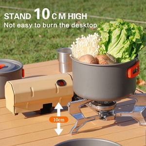 Réchaud à <span class=keywords><strong>cassette</strong></span> extérieur portable réchaud magnétique pliant réchaud de camping en plein air ustensiles de cuisine gaz marmite cafetière - Product Image 6