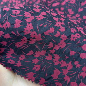 Tela de Algodón Peinado Estampado <span class=keywords><strong>Floral</strong></span> con Textura Arrugada y Efecto Encogido, Material Antiarrugas para Vestido de Fiesta en el Jardín, 50 Pulgadas, 80gsm - Product Image 6