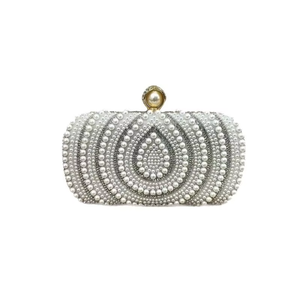 Factory Direct Creative Women's Bag Faux Pearl Fashion <b>Wedding</b> Bag Retro White Cheongsam <b>Clutch</b> Bag - Product Image 5