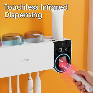 Support mural UV pour brosses à dents, organiseur de salle de bain, <span class=keywords><strong>stérilisateur</strong></span> intelligent à capteur UV pour brosses à dents - Product Image 4