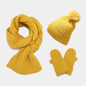 2023 recién llegado, venta al por mayor, conjuntos <span class=keywords><strong>de</strong></span> guantes y gorros <span class=keywords><strong>de</strong></span> punto <span class=keywords><strong>de</strong></span> invierno, 7 <span class=keywords><strong>colores</strong></span> disponibles, incluida la bufanda para clima frío - Product Image 4