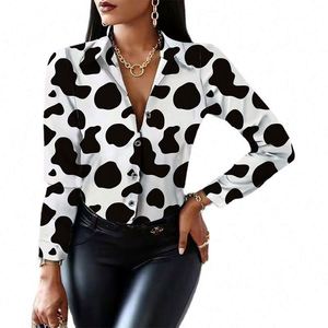 <span class=keywords><strong>Camicia</strong></span> da <span class=keywords><strong>donna</strong></span> primavera e autunno <span class=keywords><strong>camicia</strong></span> europea da <span class=keywords><strong>donna</strong></span> con motivo a manica lunga con bottone stampato a bottone - Product Image 1