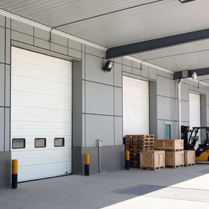 Puerta de Garaje Industrial Seccional de Acero, Puerta Elevadora Comercial, Puerta Corredera Exterior <span class=keywords><strong>para</strong></span> Fábrica - Product Image 1