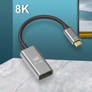 Adaptateur vidéo VCOM DP 1.4V 8K 60Hz, coque en aluminium, câble convertisseur <span class=keywords><strong>USB</strong></span> C <span class=keywords><strong>vers</strong></span> <span class=keywords><strong>DisplayPort</strong></span> - Product Image 2