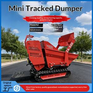 <b>Small</b> Crawler Dumptruck Feed Transport Mountain Climbing Wood Handling Hydraulic Dump Engineering Dumptruck - Product Image 1