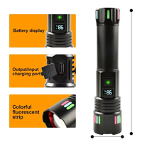 Lampe de poche main LED torche Flash lumière extérieure 1000 Lumen étanche LED Zoomable tactique Linterna lampe de poche