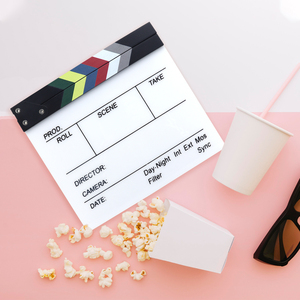 2pcs Acrylique Film Clapboard Movie Clapper Board Director's Cut <span class=keywords><strong>Action</strong></span> Scene White Movie <span class=keywords><strong>Action</strong></span> Slate Clapper Board - Product Image 6