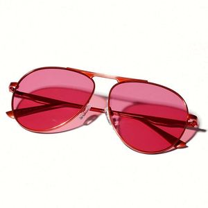 Gafas de Sol Rojas con Marco Metálico Vintage de Moda 2020 para Mujer, Gafas de Sol Extra Grandes con Protección UV400 - Product Image 2