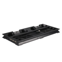 Nouveau support de charge ultra-mince pour PS4 PRO avec double ventilateur de refroidissement USB, support de manette et dissipateur de chaleur