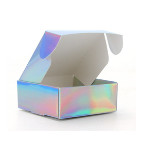 Tùy chỉnh in logo mỹ phẩm ba chiều Bạc Hộp quà tặng sang trọng bao bì hộp vận chuyển - Product Image 6