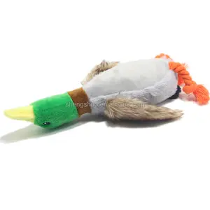 Giocattoli da masticare per cani Cute Plush Duck Sound farcito Squeaky Animal Squeak Dog Toy pulizia Tooth Dog Chew Rope Toys