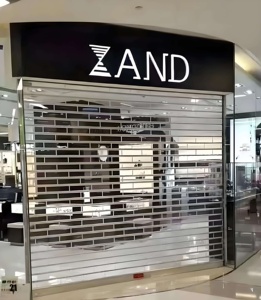 Puerta Enrollable Automática de <span class=keywords><strong>Policarbonato</strong></span> con Rejilla de Seguridad de Cristal en Línea para Tiendas y Centros Comerciales, Venta Directa de Fábrica - Product Image 5