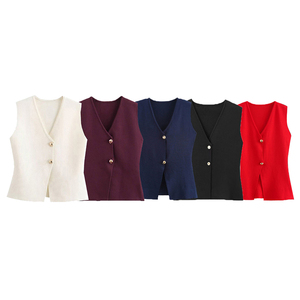 Vêtement <span class=keywords><strong>Femme</strong></span> en Gros Nouveau Style d'Été Tempérament Tendance Chandail <span class=keywords><strong>Sans</strong></span> Manches Polyvalent pour <span class=keywords><strong>Femme</strong></span> - Product Image 1