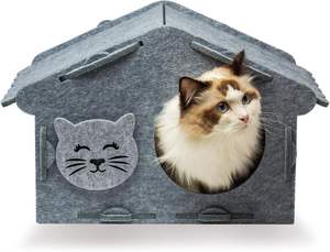 Casa para Gatos Plegable Moderna y Sostenible de Alta Calidad con Diseño de Fieltro de Poliéster Estampado, Color y Logotipo Personalizables - Product Image 2