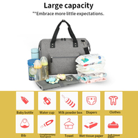Sac fourre-tout personnalisé en polyester grande taille pour couches, sac de voyage pour bébé, sac à main pour maman, sac à couches pour valise bébé