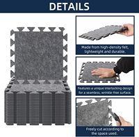 Tapis acoustiques anti-vibration en feutre PET haute densité, emboîtables, pour piano, tapis de sol, batterie