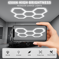 Éclairage LED hexagonal en nid d'abeille pour atelier de detailing automobile, showroom et garage, pour lave-auto et zones de travail