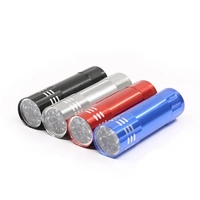 Mini lampe de poche UV portable lumière violette 9 LED lampe torche UV lampe de poche