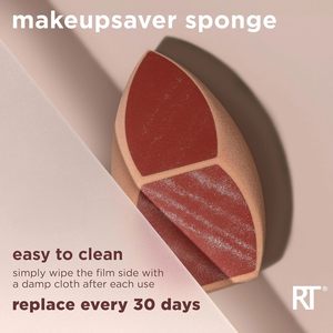 0130 <span class=keywords><strong>Real</strong></span> Technique Makeupsaver Éponge Maquillage Mélangeur Éponge pour Formulations Liquides et Crème Application Ciblée Sans Latex - Product Image 5