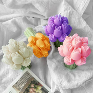 Bouquets <span class=keywords><strong>de</strong></span> tulipes, bougies, aromathérapie, ambiance, cadeau d'anniversaire, souvenirs pour demoiselles d'honneur, ornements, fleurs à main - Product Image 3