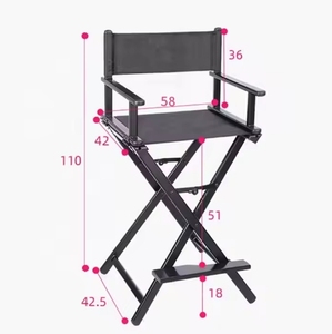 เก้าอี้พับโลหะแบบพกพาสำหรับใช้งานในร่มและกลางแจ้ง เหมาะสำหรับตั้งแคมป์ แต่งหน้า ทำสวย ใช้กลางแจ้ง ชายหาด และเฟอร์นิเจอร์ - Product Image 2