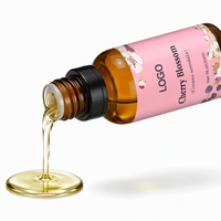 Huile de fleur de cerisier à étiquette privée OEM, huile parfumée Sakura, emballage personnalisé, huile de fleur de cerisier pour cosmétiques, bougies et parfums d'intérieur