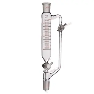 Pressure equalizing,double PTFE stopcock Graduated dropping funnel