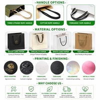 Sac cadeau en papier de luxe personnalisé avec poignée en ruban, logo personnalisé imprimé, sacs d'emballage pour le commerce de détail pour les petites entreprises
