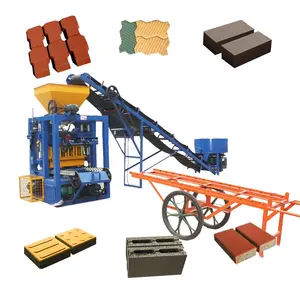Semi-Automatic QT4-23A Concrete Hollow Block Making Machine Multi-Function Brick Machinery with Gearbox for Retail Industry